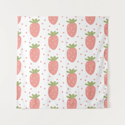 Fruits strawberries background wandteppich (Vorderseite)