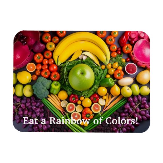 Fruits Vegetables Healthy Food Nutrition Reminder Magnet (Horizontal)