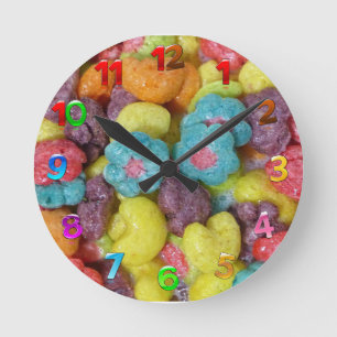 Fruity Cereal Runde Wanduhr