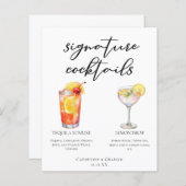 Fruity Garden Wedding Signature Cocktails Menü (Vorne/Hinten)