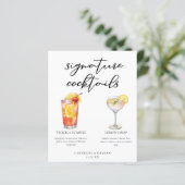 Fruity Garden Wedding Signature Cocktails Menü (Stehend Vorderseite)
