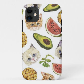 Fruity Kitty und Avocado iPhone 5/5S, selten dort iPhone 11 Hülle