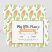 Fruity Little Mango Einladung (Vorne/Hinten)