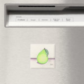 FRUITY PEAR-Magnet (Quadrat) Magnet (In Situ (Geschirrspüler))