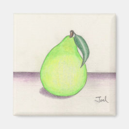 FRUITY PEAR-Magnet (Quadrat) Magnet