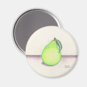 FRUITY PEAR-Magnet (rund) Magnet (Vorderseite/Rückseite)