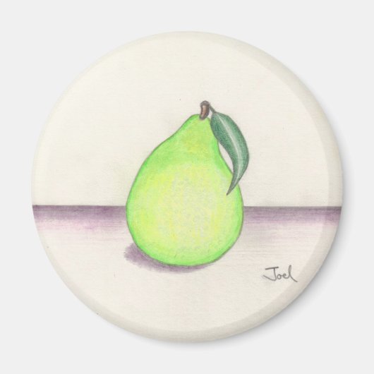 FRUITY PEAR-Magnet (rund) Magnet (Vorne)