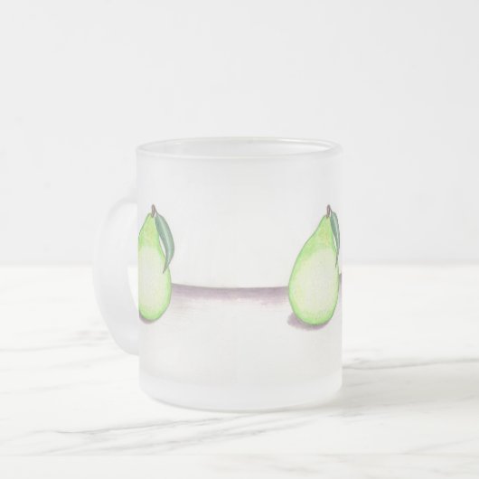 FRUITY PEAR Tasse (mattiertes Glas) (Vorderseite Links)