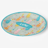 Fruity Tiki Beverages Pappteller (Schrägansicht)