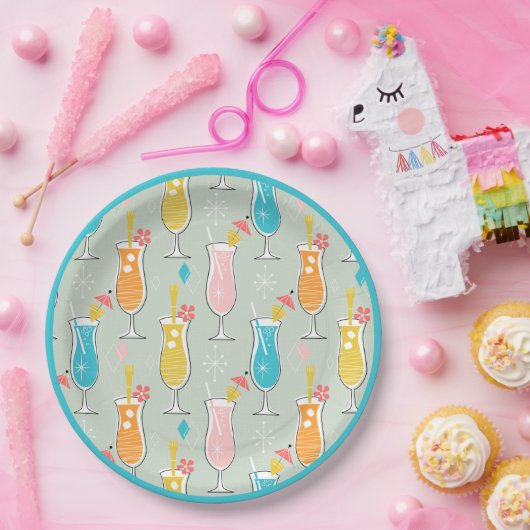 Fruity Tiki Beverages Pappteller (Party)