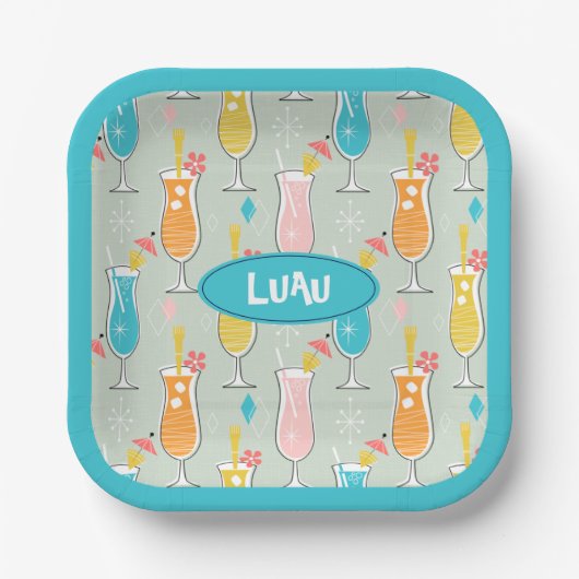 Fruity Tiki Beverages Pappteller (Vorderseite)