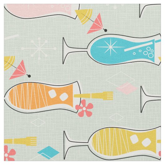 Fruity Tiki Beverages Stoff (Nahaufnahme)