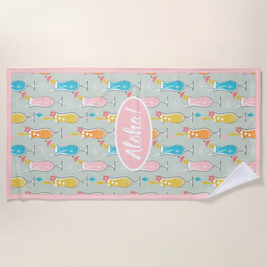 Fruity Tiki Beverages Strandtuch (Vorderseite)