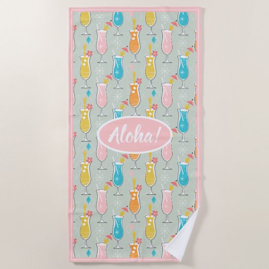 Fruity Tiki Beverages Strandtuch (Vorderseite)