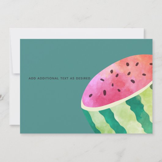Fruity Tropical DANK YOU Watermelon Ananas Dankeskarte (Rückseite)