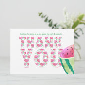 Fruity Tropical DANK YOU Watermelon Ananas Dankeskarte (Stehend Vorderseite)