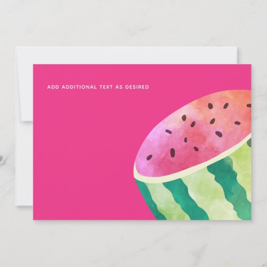 Fruity Tropical DANK YOU Watermelon Ananas Dankeskarte (Rückseite)