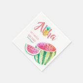 Fruity Tropical Napkins Watermelon Ananas Serviette (Ecke)