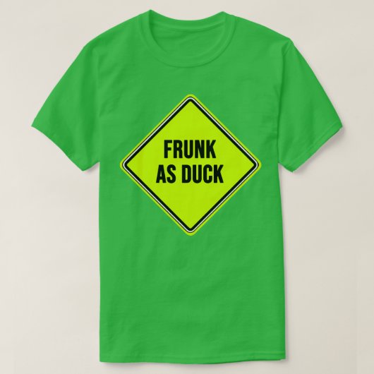 Frunk als gelbes Duckschild T-Shirt (Design vorne)