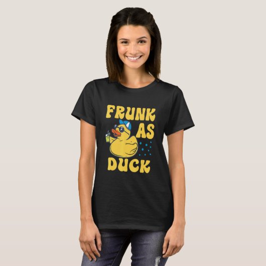 Frunk As Duck Rubber Duck Drinking Meme Humor 4 T-Shirt (Vorne ganz)