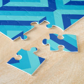 Frustration des Musters "Blue Geometric Diamond" Puzzle (Seite)