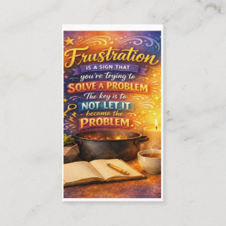# Frustration Is a Sign That You're Trying to Solv Visitenkarte