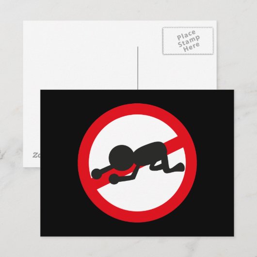 Frustrationsverbot - Weißer Hintergrund Postkarte (Vorne/Hinten)