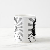 Frustrierte Frau schreit Funny Mug Kaffeetasse (Mittel)