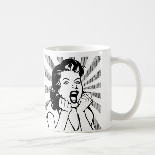 Frustrierte Frau schreit Funny Mug Kaffeetasse