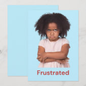 Frustrierte Gefühle von Kindern Dankeskarte (Vorne/Hinten)