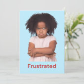 Frustrierte Gefühle von Kindern Dankeskarte (Stehend Vorderseite)