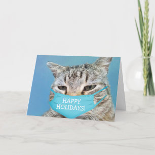 Frustrierte Katze "Gute Ferien" Feiertagskarte
