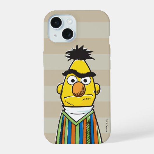 Frustrierter Bert iPhone 15 Hülle (Rückseite)