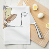 Frustrierter Golfspieler Küchentuch (Viertel Falte)