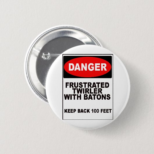 Frustrierter Twirler Button (Vorne & Hinten)