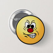 Frustriertes Gesicht Grumpey Button (Vorne & Hinten)