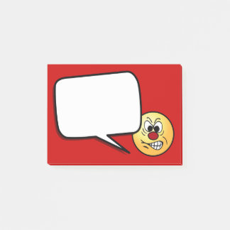 Frustriertes Gesicht Grumpey Post-it Klebezettel