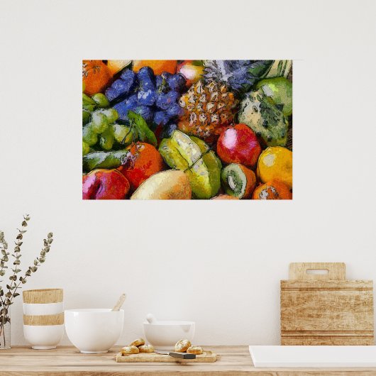 FRUTAS DIVERSAS VERSCHIEDENE OBST VERSCHIEDENE FRÜ POSTER (Küche)