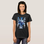 Frutiger Aero Aesthetic Tech Checkered Room Orb Sk T-Shirt (Vorne ganz)