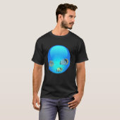 Frutiger Aero Ästhetik Tech Orb Fische T-Shirt (Vorne ganz)