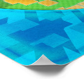 Frutiger Aero Pixel Mosaic Extrusion Poster (Ecke)