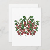 frutillas einladung (Vorne/Hinten)