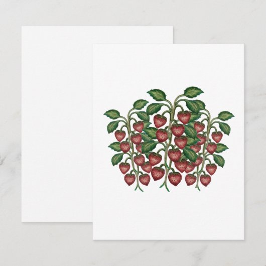 frutillas einladung (Vorne/Hinten)