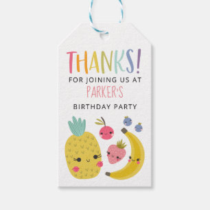 Frutti Birthday Party Vielen Dank für Ihre Unterst Geschenkanhänger