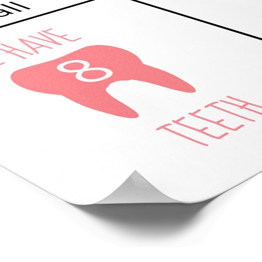 Frutti Second Birthday Milestone Poster (Ecke)