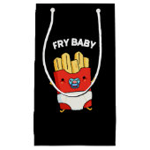 Fry Baby Funny French Fries Pun Dark BG Kleine Geschenktüte (Vorderseite)
