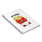 Fry Baby Funny French Fries Pun Notizblock (Rechte Seite)