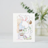 Fry Bunny Postcard - Postkarte (Stehend Vorderseite)