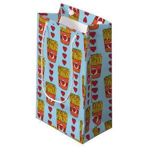 Fry Day Ich bin in Liebe   Punny Cartoon French Fr Kleine Geschenktüte