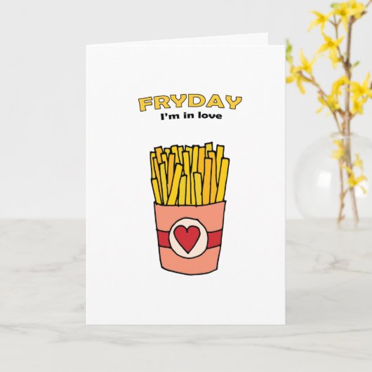 Fry Day I'm in Liebe Jubiläumskarte Karte (Gelbe Blume)